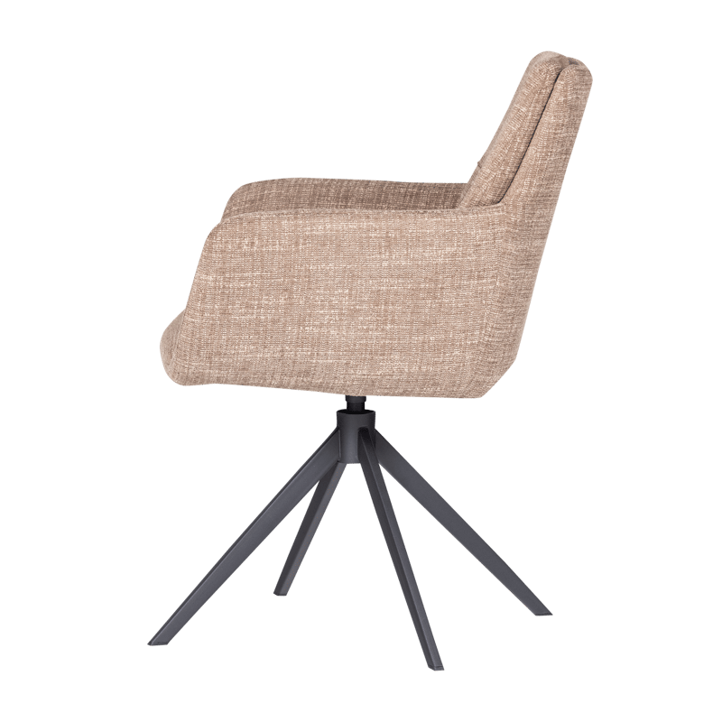 Ruokatuoli Grant pyörivällä toiminnolla - Hiekka melange - Huonekalut - Tuoli & nojatuoli - Ruokapöydän tuolit