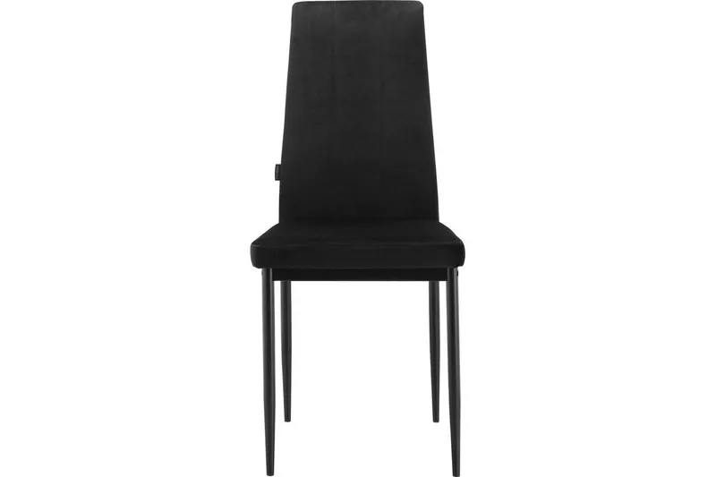 Ruokatuoli ilman käsinojia Loft24 Ruokatuoli Kelly musta, sametti Svart - Huonekalut - Tuoli & nojatuoli - Ruokapöydän tuolit