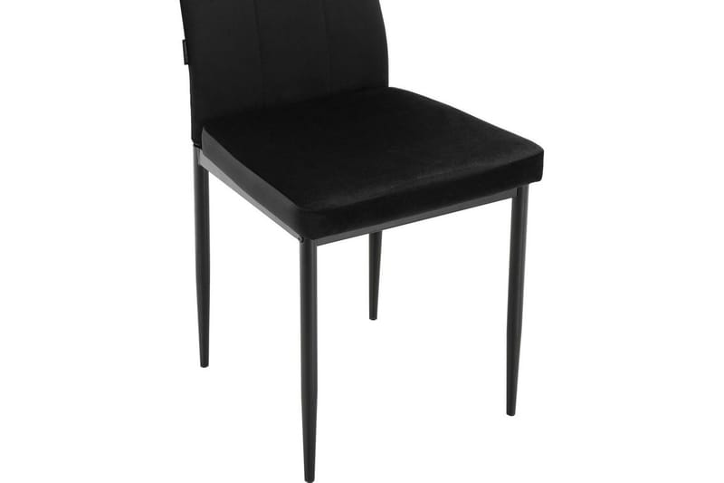 Ruokatuoli ilman käsinojia Loft24 Ruokatuoli Kelly musta, sametti Svart - Huonekalut - Tuoli & nojatuoli - Ruokapöydän tuolit