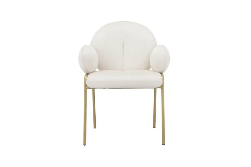 Ruokatuoli Iwama 2 osaa Kermanvärinen sametti - Kermanvärinen sametti - Huonekalut - Tuoli & nojatuoli - Ruokapöydän tuolit