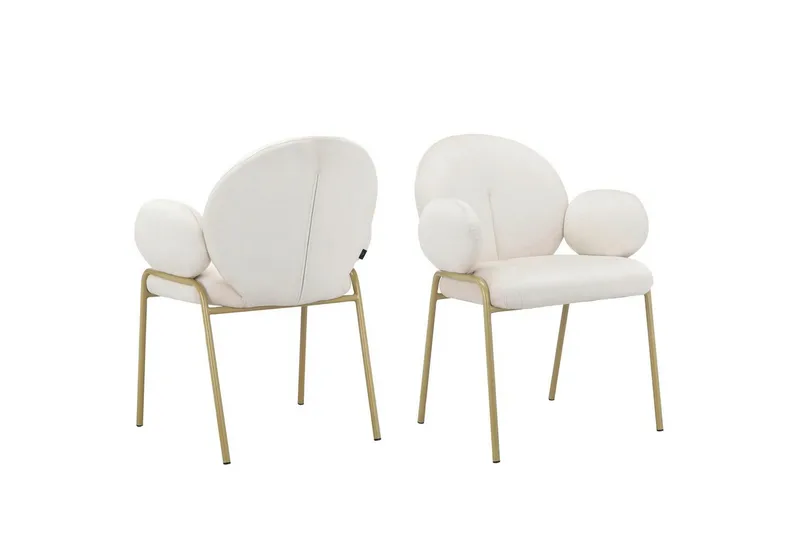 Ruokatuoli Iwama 2 osaa Kermanvärinen sametti, Kermanvärinen sametti