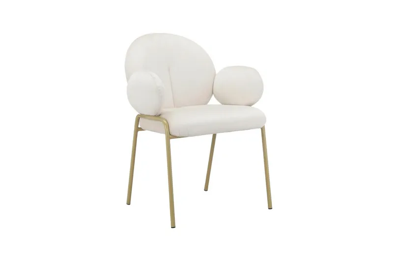 Ruokatuoli Iwama 2 osaa Kermanvärinen sametti - Kermanvärinen sametti - Huonekalut - Tuoli & nojatuoli - Ruokapöydän tuolit