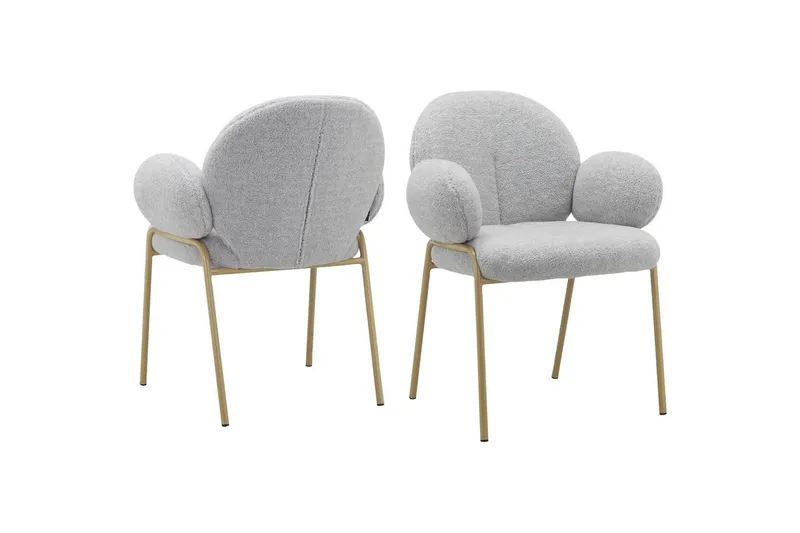 Ruokatuoli Iwama 2 osaa Vaaleanharmaa Teddy, Vaaleanharmaa Teddy