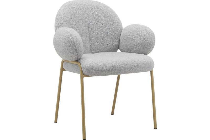 Ruokatuoli Iwama 2 osaa Vaaleanharmaa Teddy - Vaaleanharmaa Teddy - Huonekalut - Tuoli & nojatuoli - Ruokapöydän tuolit