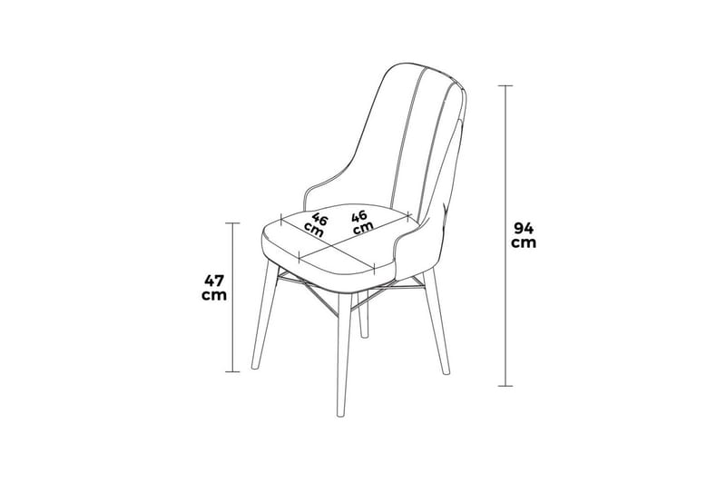 Ruokatuoli Jandela Antrasiitti / Musta - Antrasiitti / Musta - Huonekalut - Tuoli & nojatuoli - Ruokapöydän tuolit
