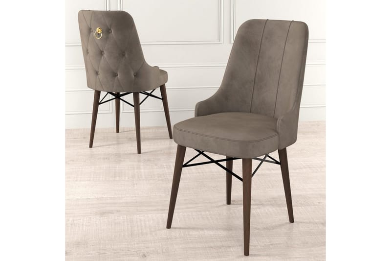 Ruokatuoli Jandela Cappuccino / ruskea - Cappuccino / ruskea - Huonekalut - Tuoli & nojatuoli - Ruokapöydän tuolit