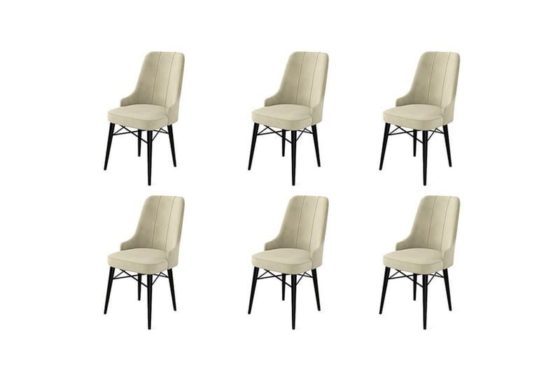 Ruokatuoli Jandela Kerma / Musta - Kerma / Musta - Huonekalut - Tuoli & nojatuoli - Ruokapöydän tuolit