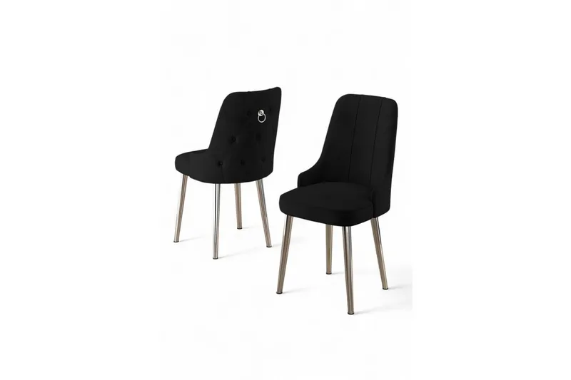 Ruokatuoli Jebi Musta / Kromi - Musta / Kromi - Huonekalut - Tuoli & nojatuoli - Ruokapöydän tuolit
