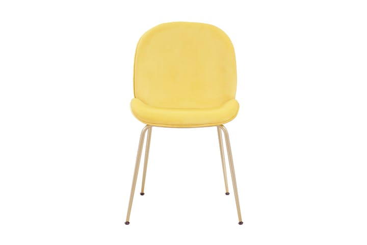 Ruokatuoli Jemal 51 cm - Keltainen/Kulta - Ruokapöydän tuolit