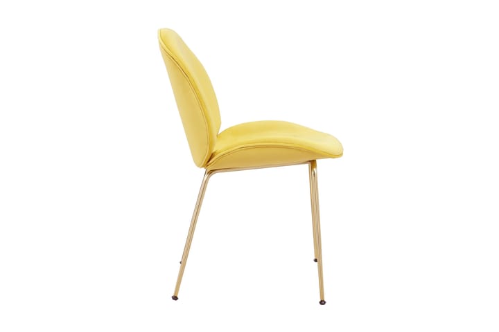 Ruokatuoli Jemal 51 cm - Keltainen/Kulta - Ruokapöydän tuolit