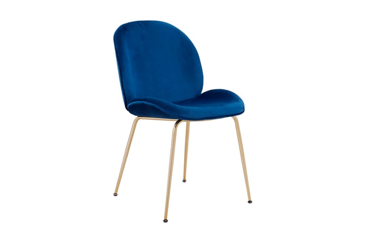 Ruokatuoli Jemal 51 cm - Sininen/Kulta - Ruokapöydän tuolit