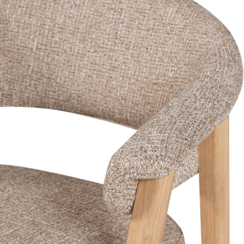 Ruokatuoli käsinojilla Tunar - Luonnonväri melange - Huonekalut - Tuoli & nojatuoli - Ruokapöydän tuolit