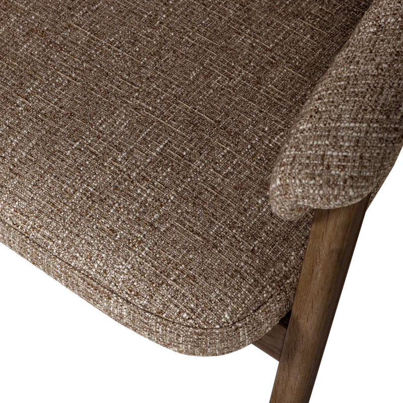 Ruokatuoli käsinojilla Tunar - Ruskea melange - Huonekalut - Tuoli & nojatuoli - Ruokapöydän tuolit