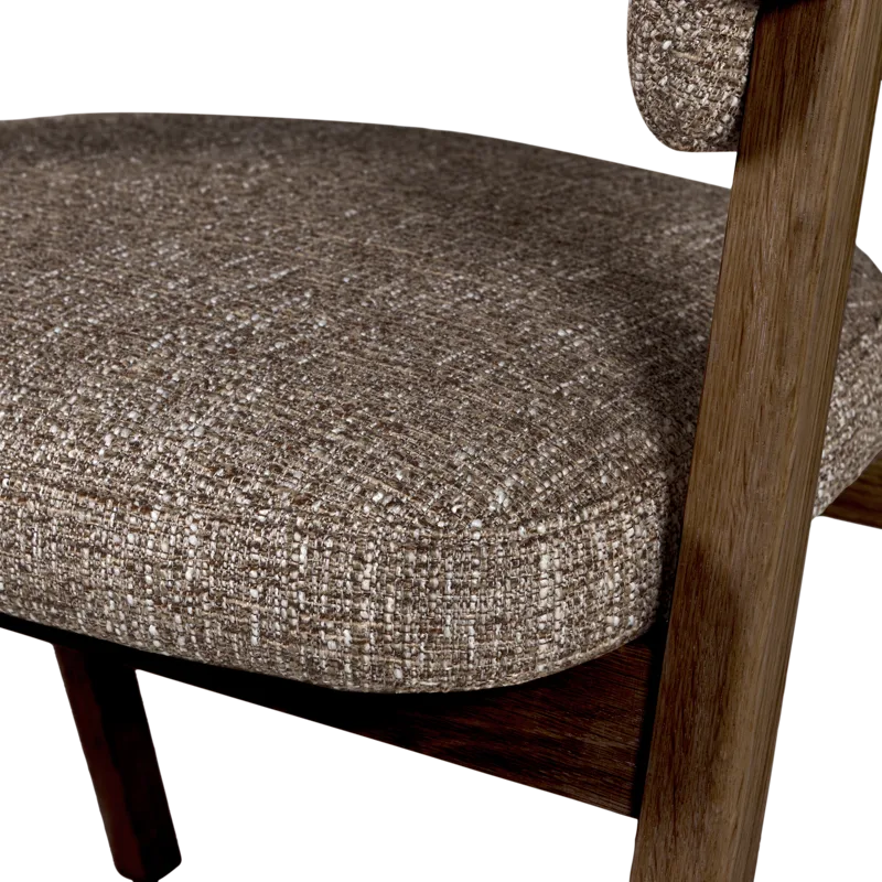 Ruokatuoli käsinojilla Tunar - Ruskea melange - Huonekalut - Tuoli & nojatuoli - Ruokapöydän tuolit