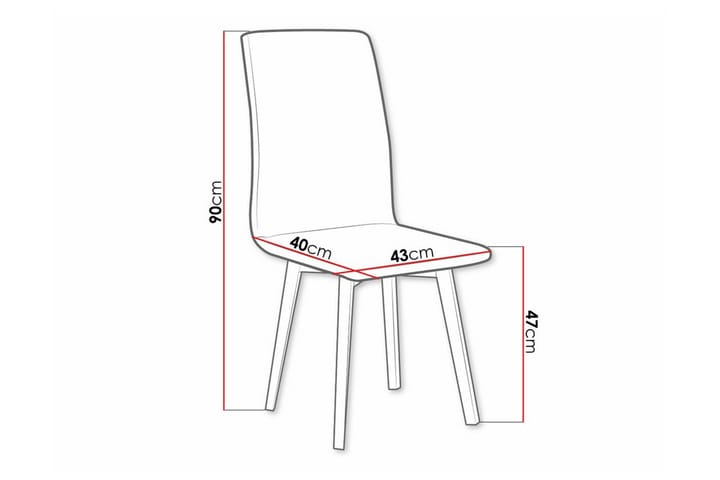 Ruokatuoli Majors - Beige/Valkoinen - Ruokapöydän tuolit