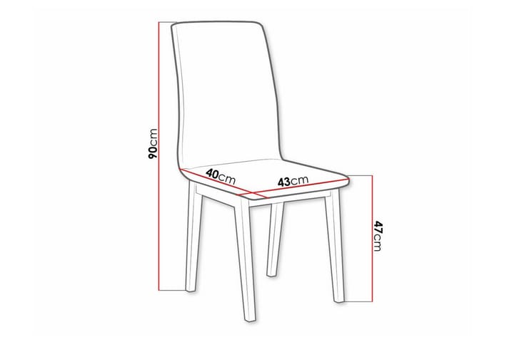 Ruokatuoli Majors - Harmaa/Musta - Ruokapöydän tuolit