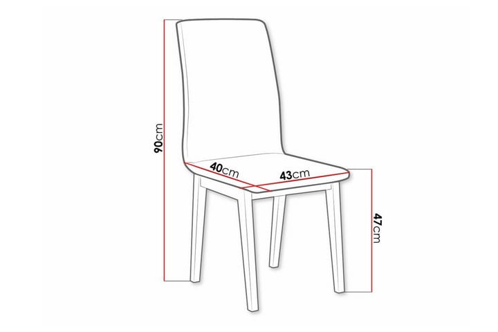 Ruokatuoli Majors - Musta/Valkoinen - Ruokapöydän tuolit