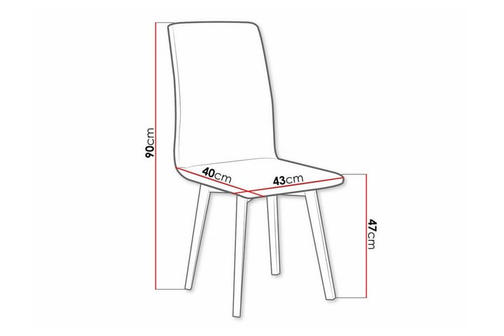 Ruokatuoli Majors - Valkoinen/Harmaa - Ruokapöydän tuolit
