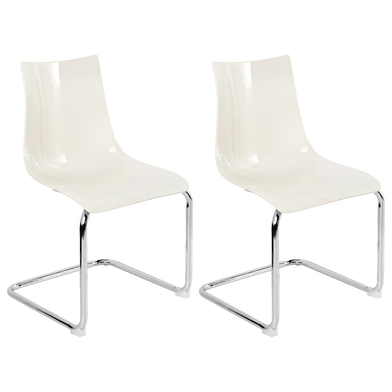 Ruokatuoli Marshall 2-pakkaus, Valkoinen, Hopea