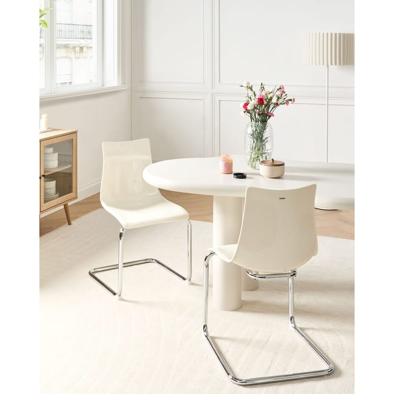 Ruokatuoli Marshall 2-pakkaus - Valkoinen, Hopea - Huonekalut - Tuoli & nojatuoli - Ruokapöydän tuolit