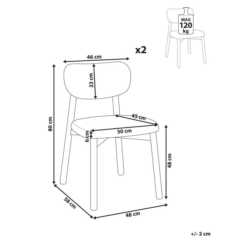 Ruokatuoli Mills 2-pakkaus - Ruskea, Beige - Huonekalut - Tuoli & nojatuoli - Ruokapöydän tuolit