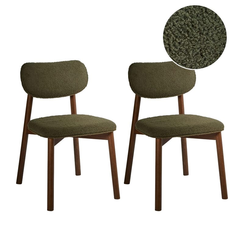 Ruokatuoli Mills 2-pakkaus, Ruskea, Vihreä