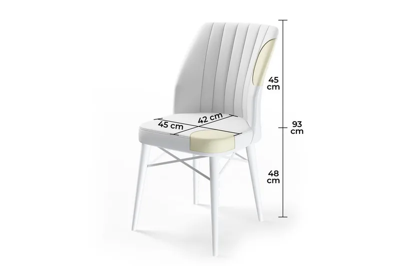 Ruokatuoli Miraen Kermanvärinen / Valkoinen - Kermanvärinen / Valkoinen - Huonekalut - Tuoli & nojatuoli - Ruokapöydän tuolit