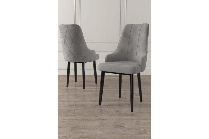 Ruokatuoli Mobarkar Harmaa / Musta - Harmaa / Musta - Huonekalut - Tuoli & nojatuoli - Ruokapöydän tuolit