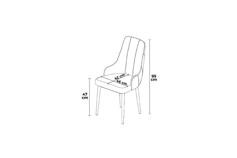 Ruokatuoli Mobarkar Kerma / Musta - Kerma / Musta - Huonekalut - Tuoli & nojatuoli - Ruokapöydän tuolit