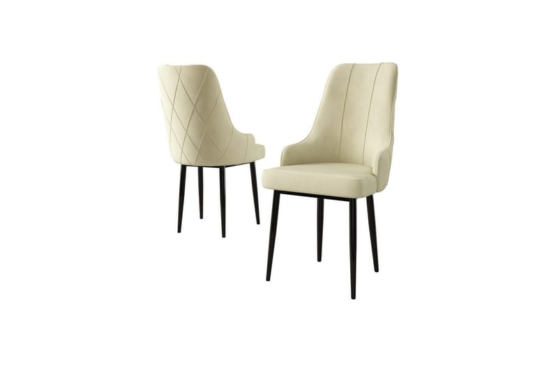 Ruokatuoli Mobarkar Kerma / Musta - Kerma / Musta - Huonekalut - Tuoli & nojatuoli - Ruokapöydän tuolit