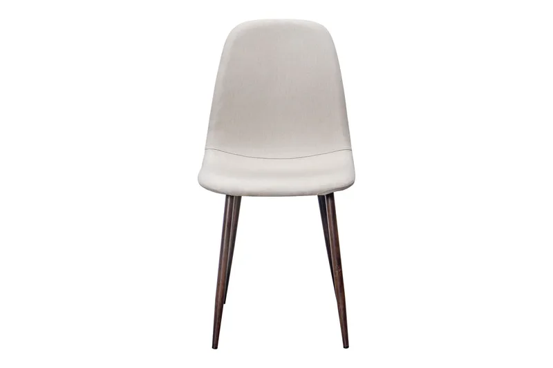 Ruokatuoli Naira - Beige/Metallijalka Pähkinä - Huonekalut - Tuoli & nojatuoli - Ruokapöydän tuolit