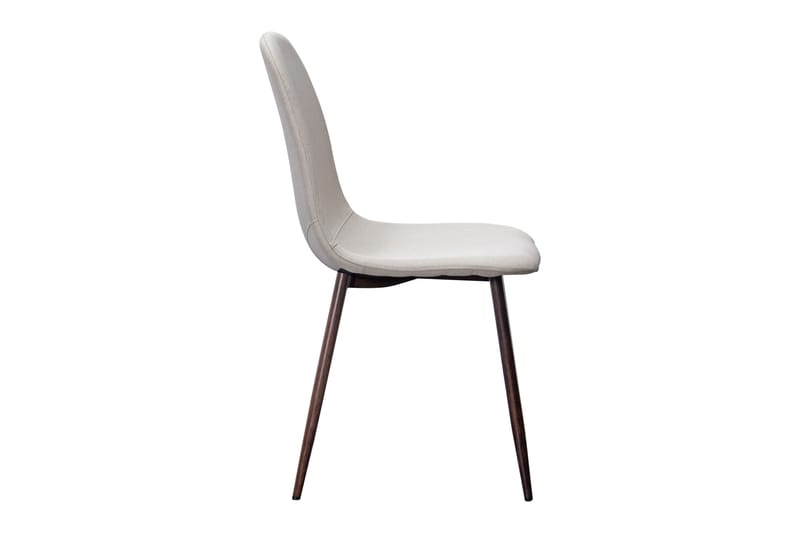 Ruokatuoli Naira - Beige/Metallijalka Pähkinä - Huonekalut - Tuoli & nojatuoli - Ruokapöydän tuolit