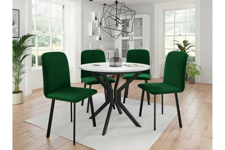 Ruokatuoli Narberth - Vihreä/musta - Ruokapöydän tuolit