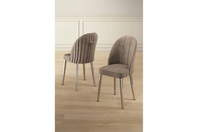 Ruokatuoli Orlen Cappuccino / kromi - Cappuccino / kromi - Huonekalut - Tuoli & nojatuoli - Ruokapöydän tuolit