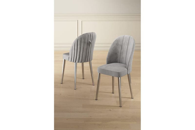 Ruokatuoli Orlen Harmaa / Kromi - Harmaa / Kromi - Huonekalut - Tuoli & nojatuoli - Ruokapöydän tuolit