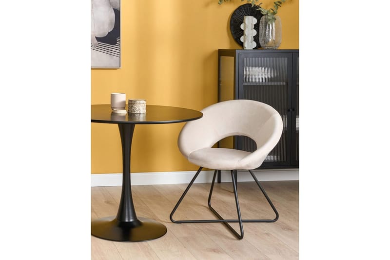 Ruokatuoli Rachel - Off-white, Musta, Kerma, Musta - Huonekalut - Tuoli & nojatuoli - Nojatuoli & lepotuoli