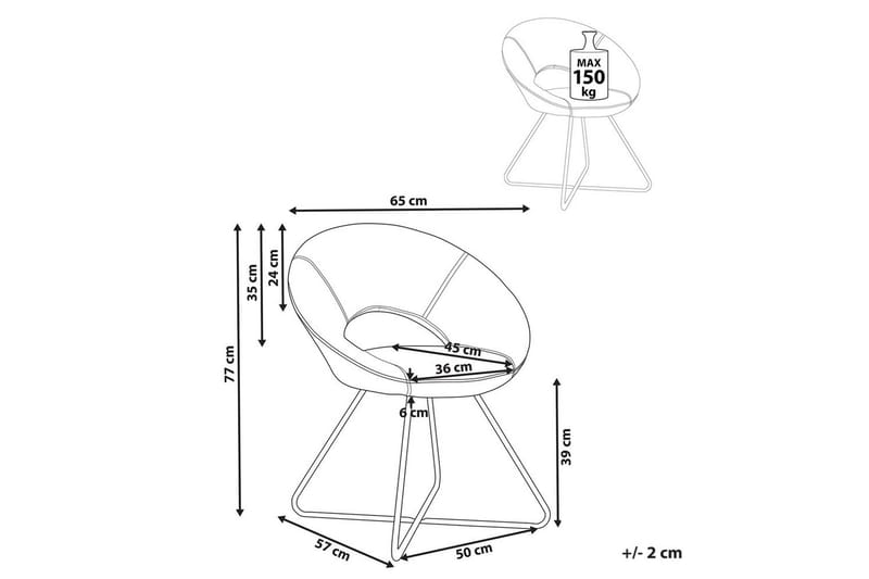 Ruokatuoli Rachel - Off-white, Musta, Kerma, Musta - Huonekalut - Tuoli & nojatuoli - Nojatuoli & lepotuoli