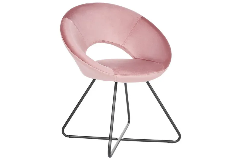 Ruokatuoli Rachel - Vaaleanpunainen, musta, Rosa, Musta - Huonekalut - Tuoli & nojatuoli - Ruokapöydän tuolit