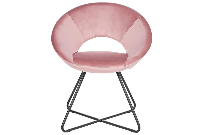 Ruokatuoli Rachel - Vaaleanpunainen, musta, Rosa, Musta - Huonekalut - Tuoli & nojatuoli - Ruokapöydän tuolit