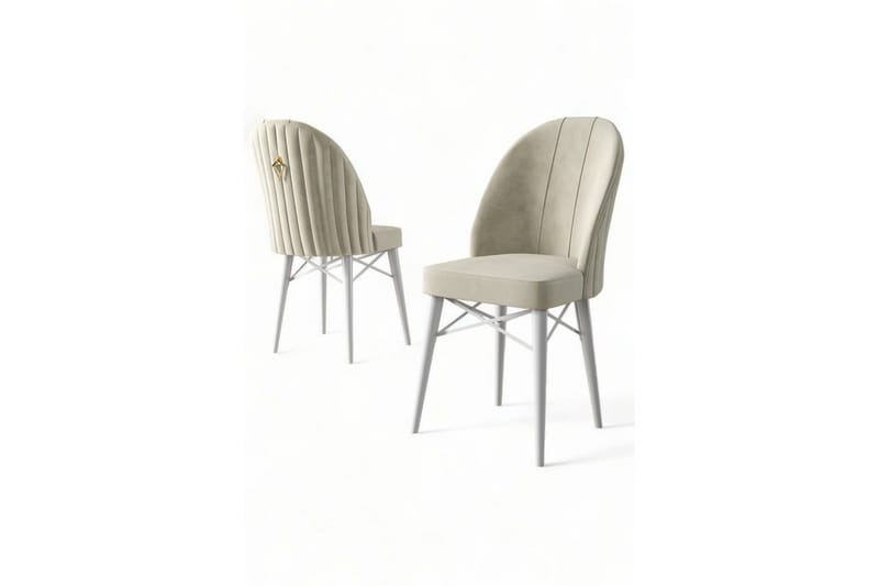 Ruokatuoli Ritim Kermanvalkoinen - Kermanvalkoinen/Valkoinen - Huonekalut - Tuoli & nojatuoli - Ruokapöydän tuolit