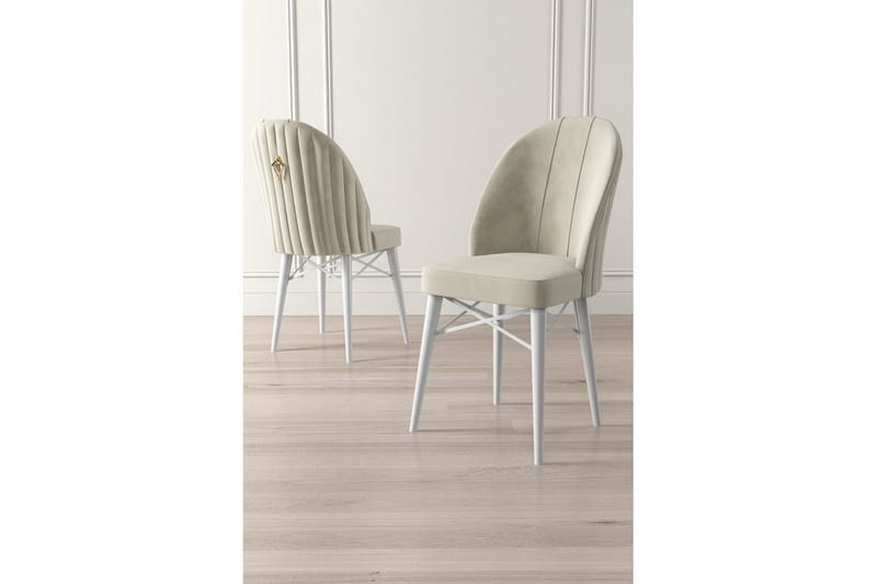 Ruokatuoli Ritim Kermanvalkoinen - Kermanvalkoinen/Valkoinen - Huonekalut - Tuoli & nojatuoli - Ruokapöydän tuolit