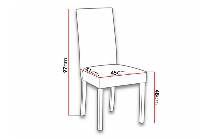 Ruokatuoli Rowden - Musta/Valkoinen - Ruokapöydän tuolit
