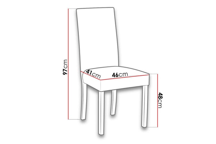 Ruokatuoli Rowden - Vaaleanharmaa/Valkoinen - Ruokapöydän tuolit