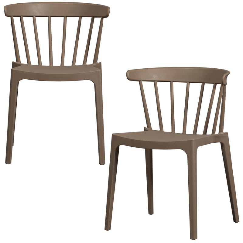 Ruokatuoli säleillä Bliss ulkokäyttöön - Ruskea melange - Huonekalut - Tuoli & nojatuoli - Ruokapöydän tuolit