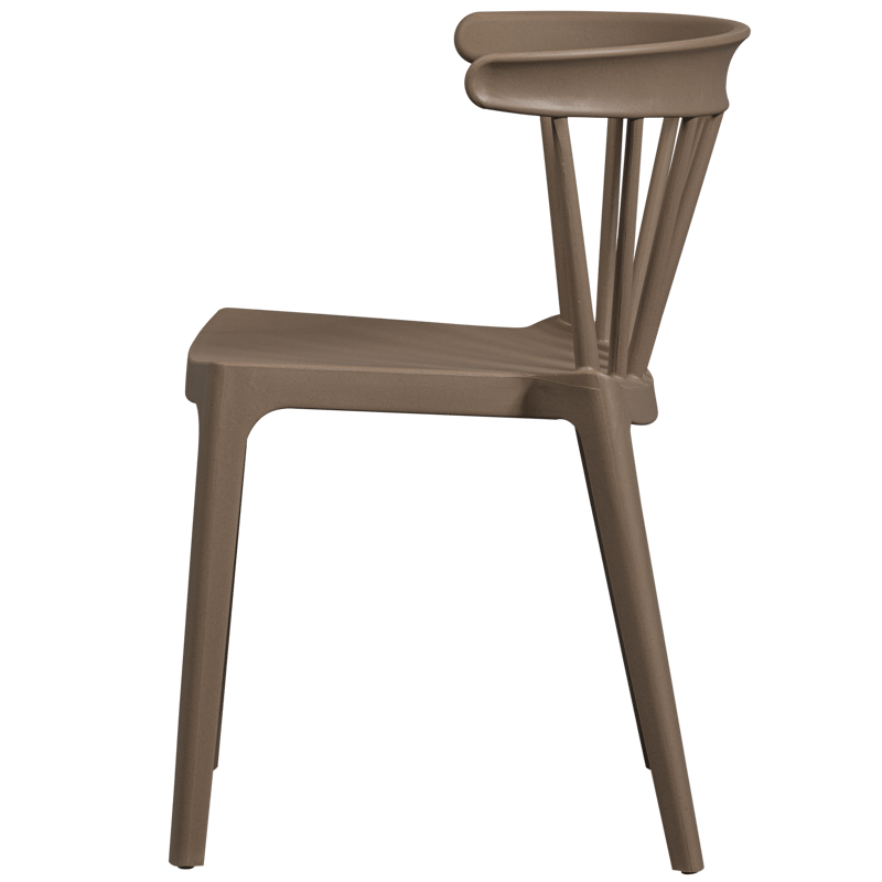 Ruokatuoli säleillä Bliss ulkokäyttöön - Ruskea melange - Huonekalut - Tuoli & nojatuoli - Ruokapöydän tuolit
