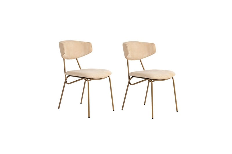 Ruokatuoli Sanroman Beige / Kulta - Beige / Kulta - Huonekalut - Tuoli & nojatuoli - Ruokapöydän tuolit