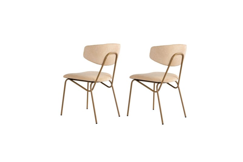 Ruokatuoli Sanroman Beige / Kulta - Beige / Kulta - Huonekalut - Tuoli & nojatuoli - Ruokapöyd�än tuolit