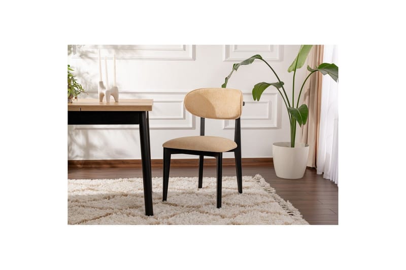 Ruokatuoli Sanroman Classic Beige / Musta - Beige / Musta - Huonekalut - Tuoli & nojatuoli - Ruokapöydän tuolit