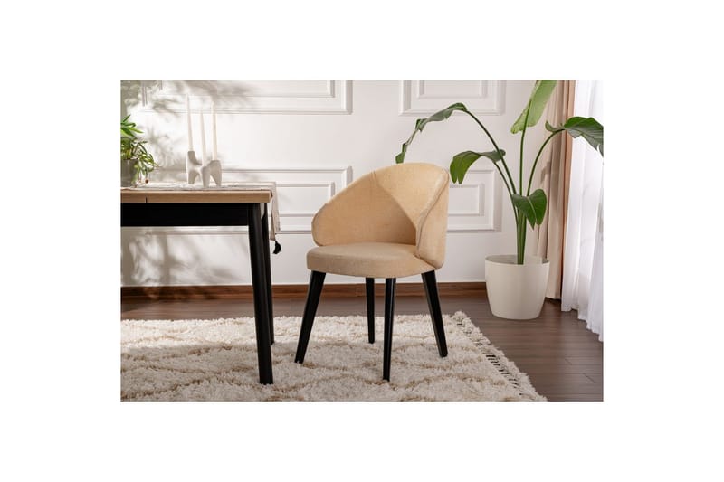 Ruokatuoli Sanroman Classic Beige / Musta - Beige / Musta - Huonekalut - Tuoli & nojatuoli - Ruokapöydän tuolit