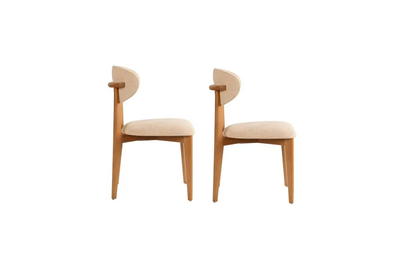 Ruokatuoli Sanroman Classic Beige / Tumma tammi - Beige / Tumma tammi - Huonekalut - Tuoli & nojatuoli - Ruokapöydän tuolit